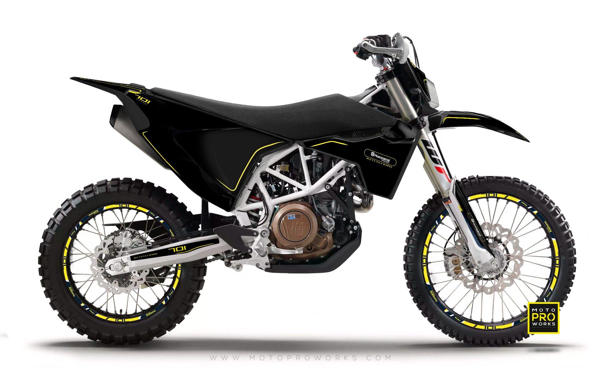 Husqvarna GRAPHIC KIT - "ARROW" (Black) - MotoProWorks | Decals and Bike Graphic kit