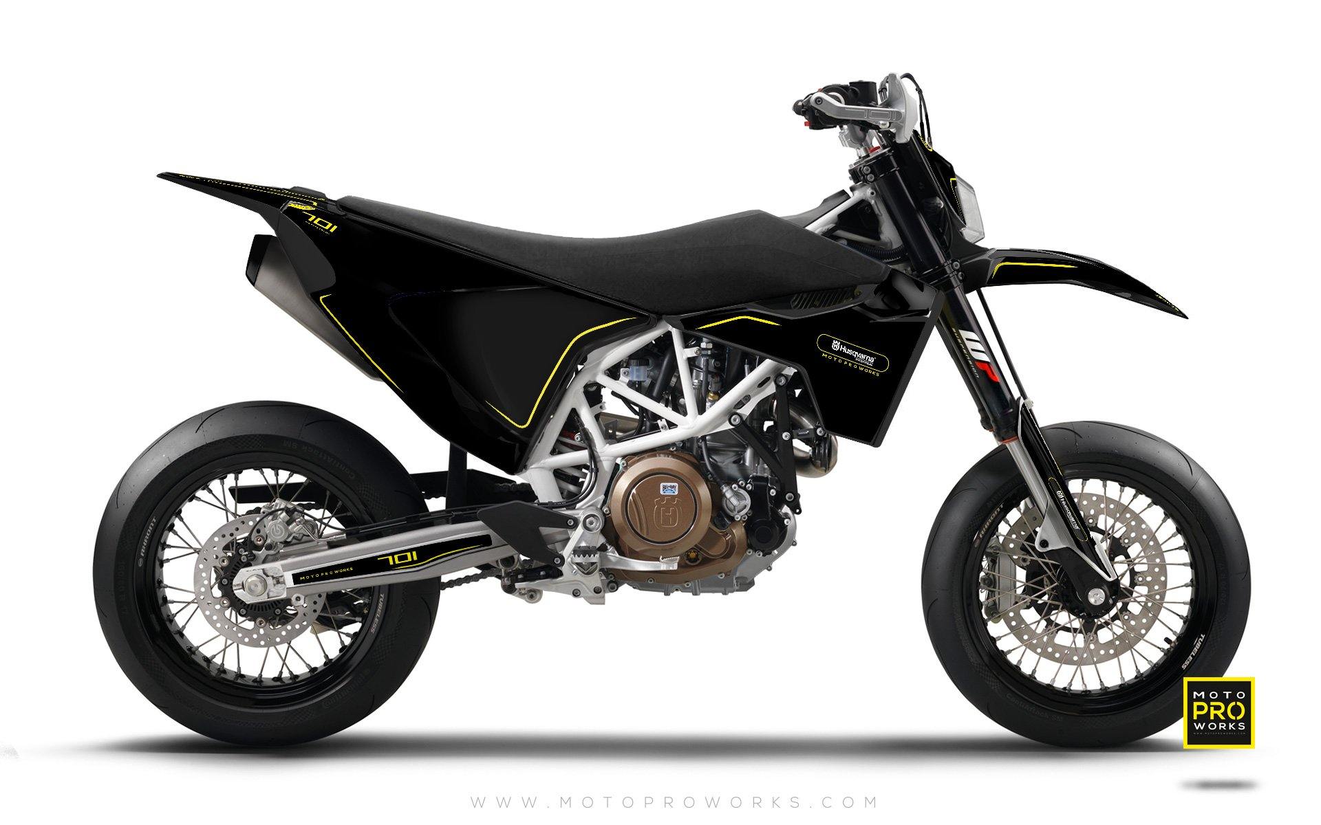 Husqvarna GRAPHIC KIT - "ARROW" (Black) - MotoProWorks | Decals and Bike Graphic kit