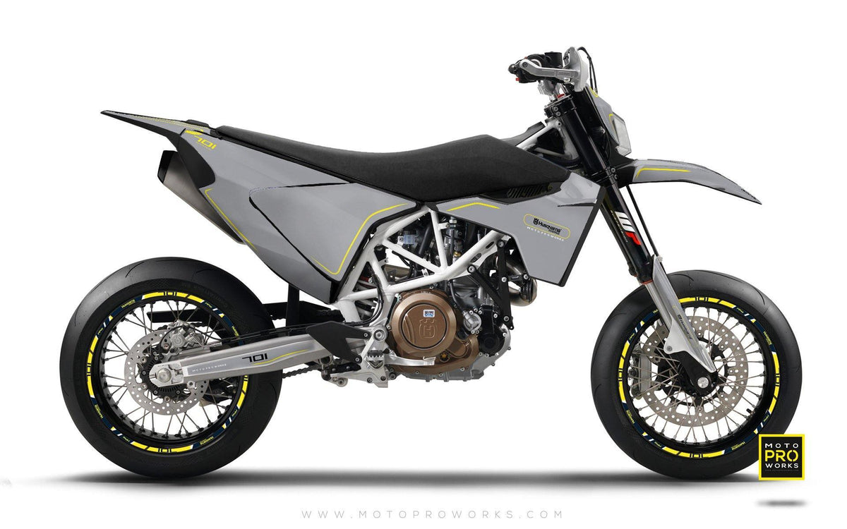 Husqvarna GRAPHIC KIT - &quot;ARROW&quot; (Primer) - MotoProWorks | Decals and Bike Graphic kit