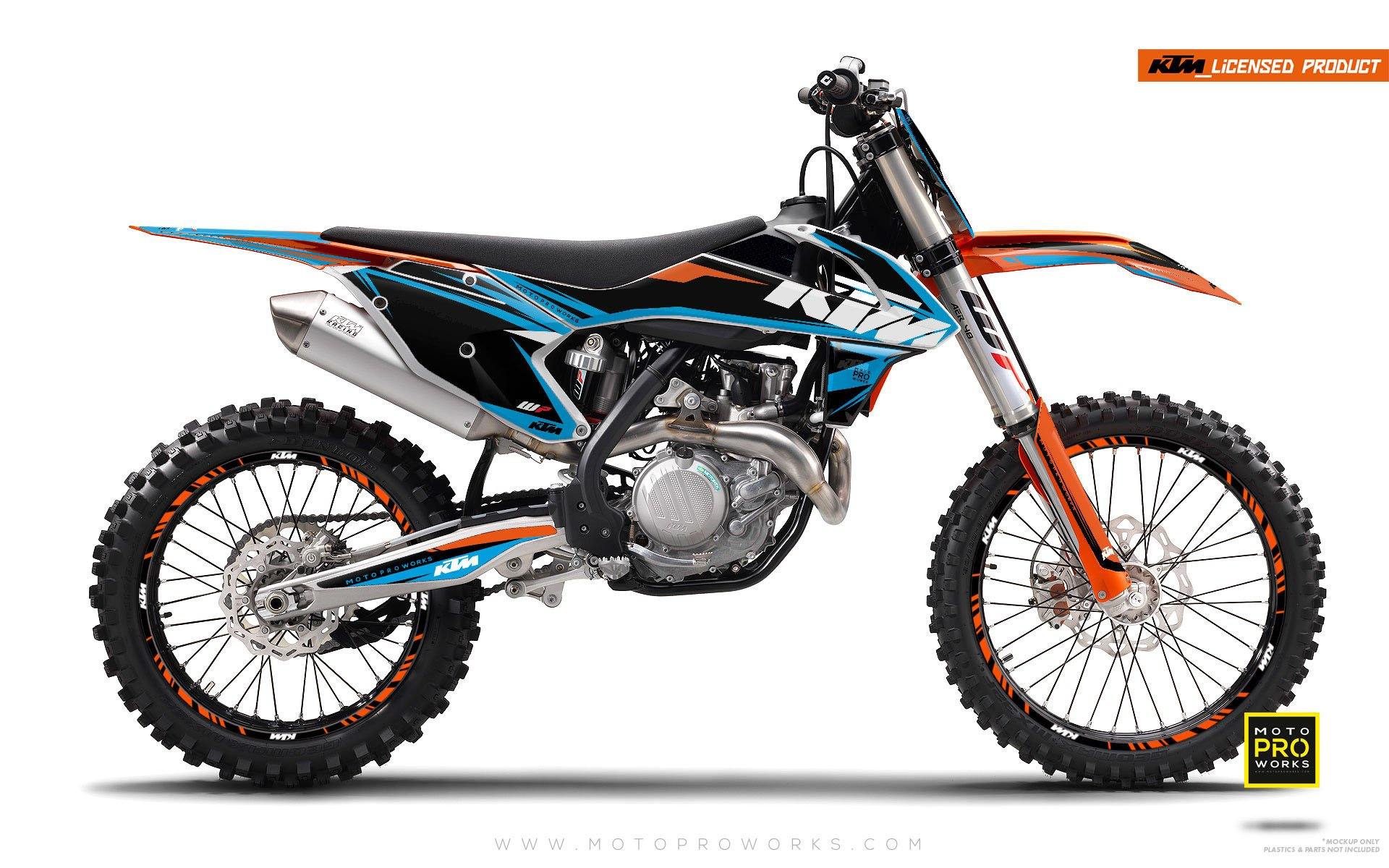KTM GRAPHIC KIT - "EDGE" (blue) - MotoProWorks | Decals and Bike Graphic kit