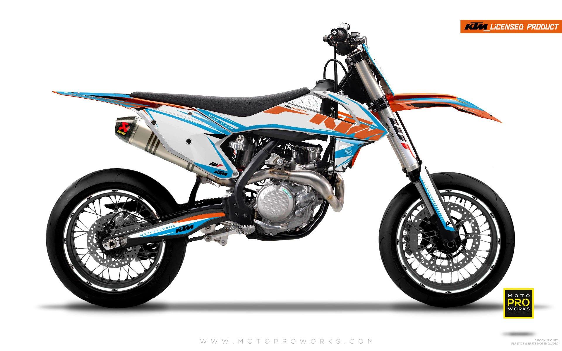 KTM GRAPHIC KIT - "EDGE" (blue/white) - MotoProWorks | Decals and Bike Graphic kit