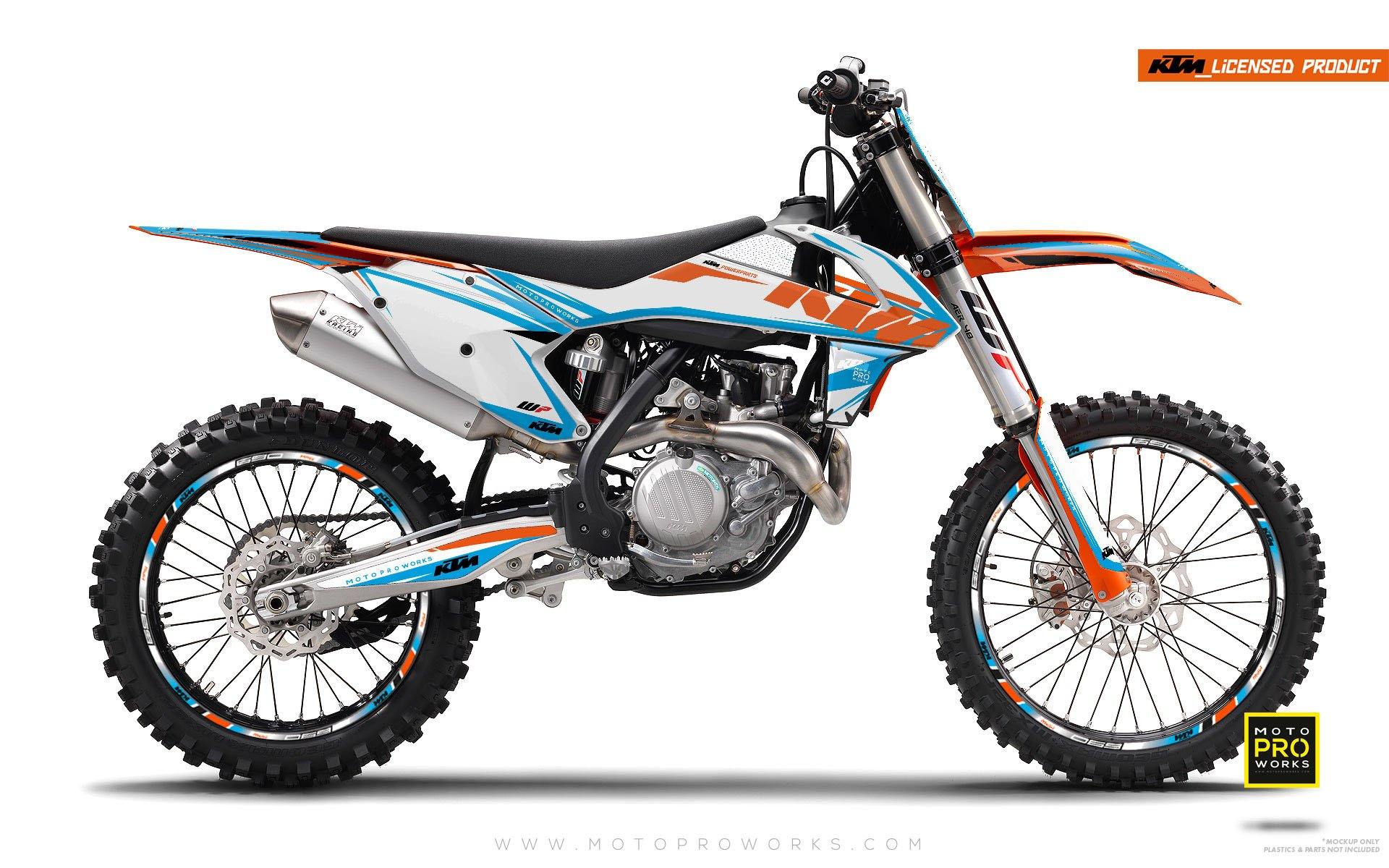KTM GRAPHIC KIT - "EDGE" (blue/white) - MotoProWorks | Decals and Bike Graphic kit