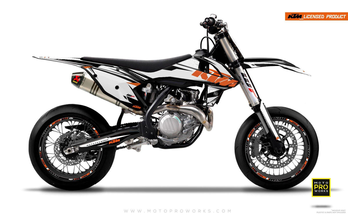 KTM GRAPHIC KIT - &quot;EDGE&quot; (white) - MotoProWorks | Decals and Bike Graphic kit