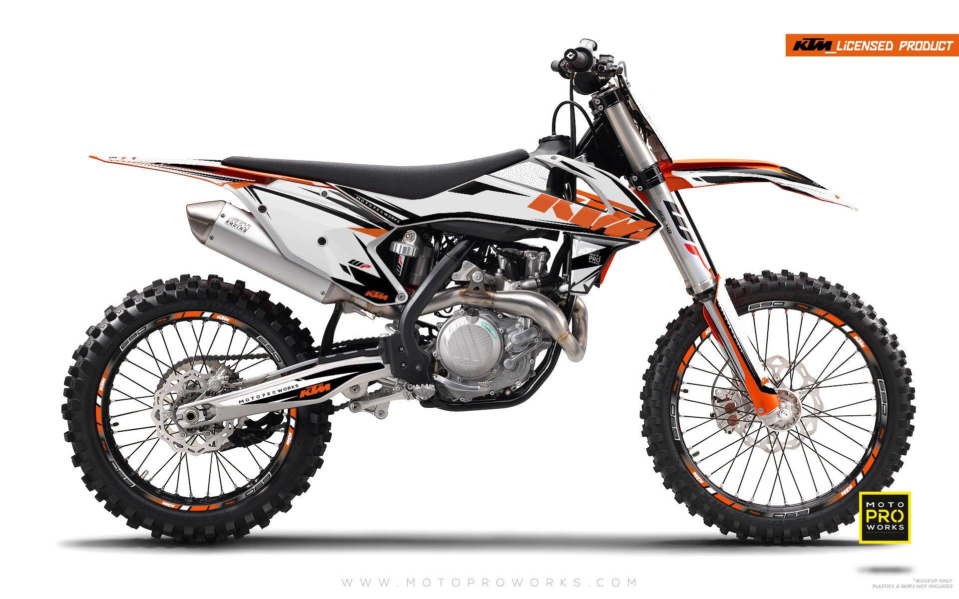 KTM GRAPHIC KIT - "EDGE" (white) - MotoProWorks | Decals and Bike Graphic kit