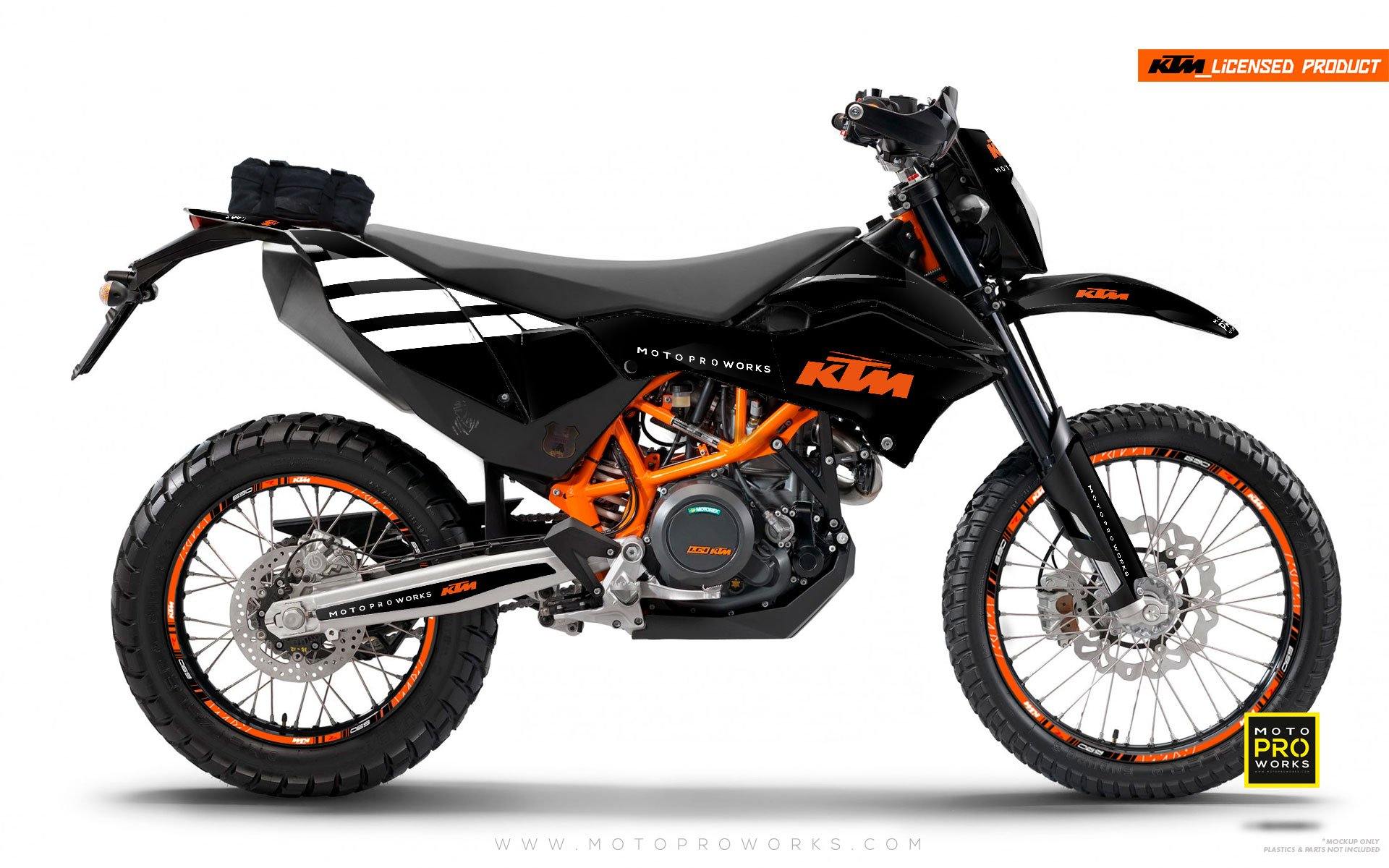 KTM GRAPHIC KIT - "FLAT ICON" (black) - MotoProWorks | Decals and Bike Graphic kit