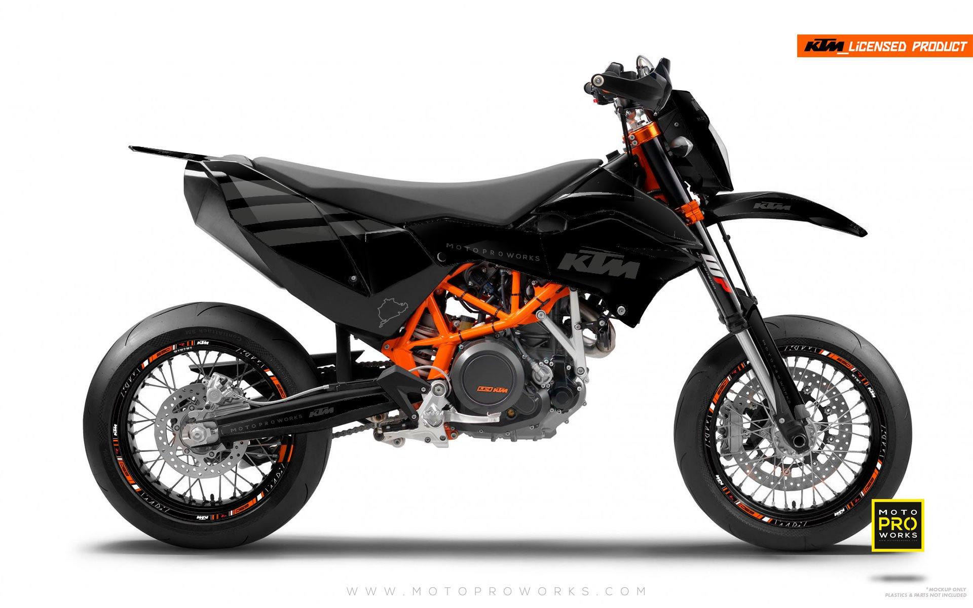 KTM GRAPHIC KIT - "FLAT ICON" (darkgrey) - MotoProWorks | Decals and Bike Graphic kit