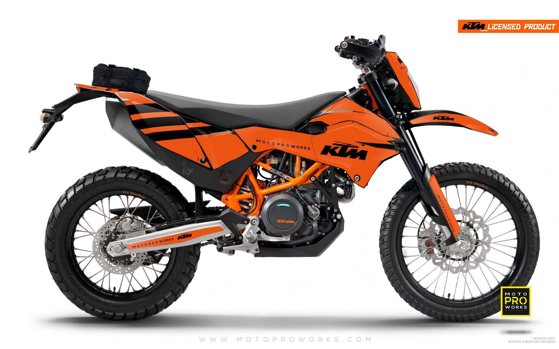 KTM GRAPHIC KIT - "FLAT ICON" (orange/black) - MotoProWorks | Decals and Bike Graphic kit