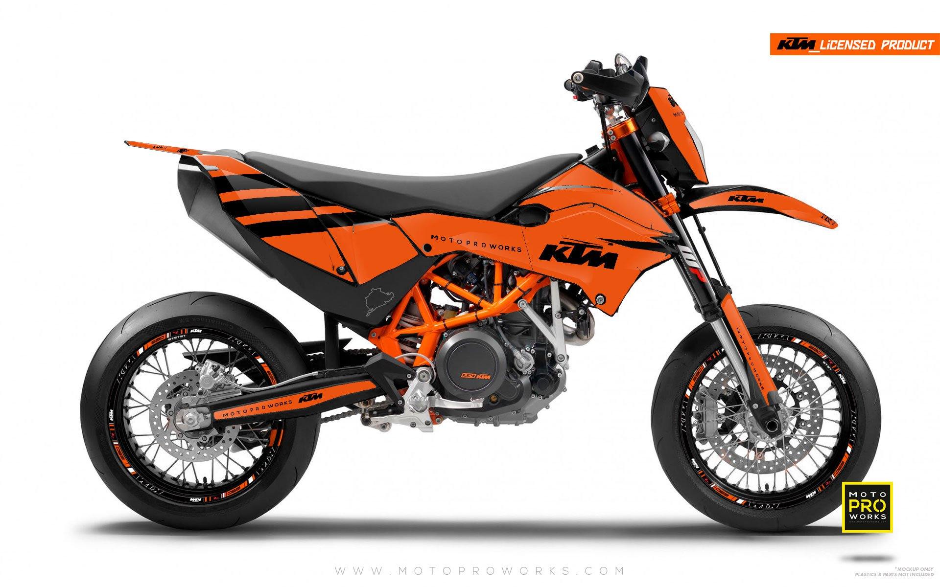 KTM GRAPHIC KIT - "FLAT ICON" (orange/black) - MotoProWorks | Decals and Bike Graphic kit