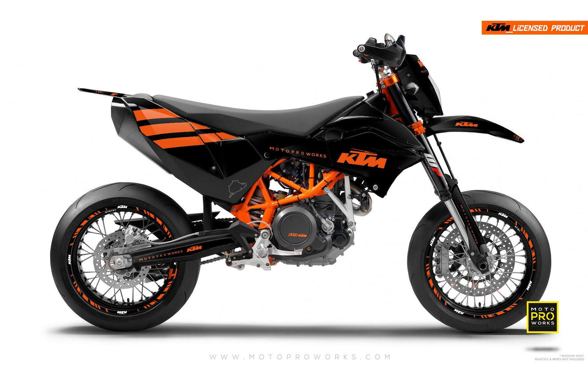KTM GRAPHIC KIT - &quot;FLAT ICON&quot; (orange) - MotoProWorks | Decals and Bike Graphic kit