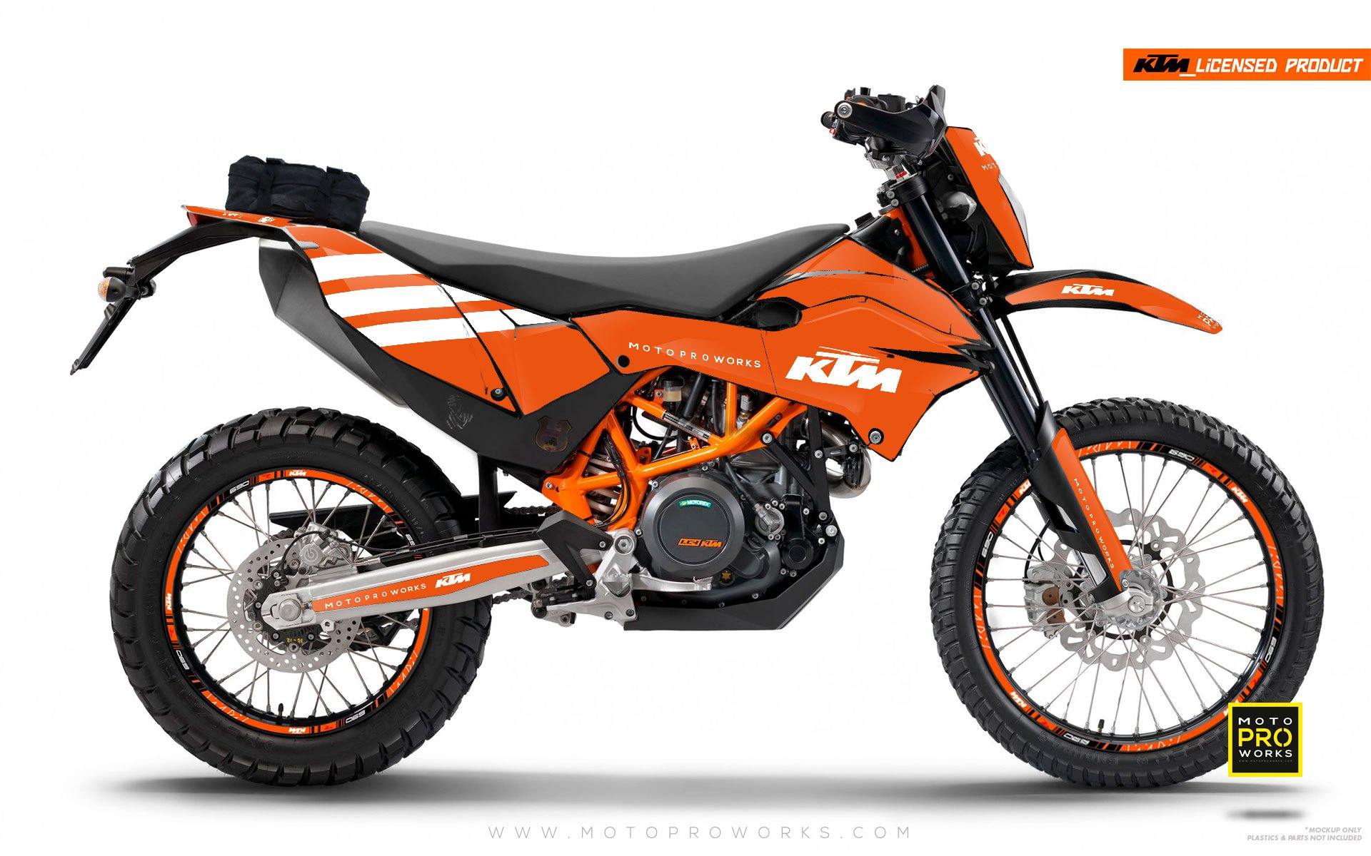 KTM GRAPHIC KIT - "FLAT ICON" (orange/white) - MotoProWorks | Decals and Bike Graphic kit