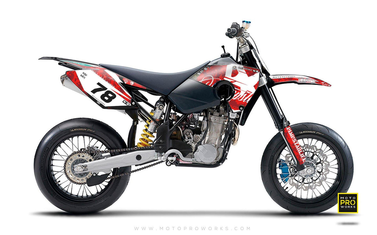 Husaberg GRAPHIC KIT - &quot;MARPAT&quot; (red) - MotoProWorks | Decals and Bike Graphic kit