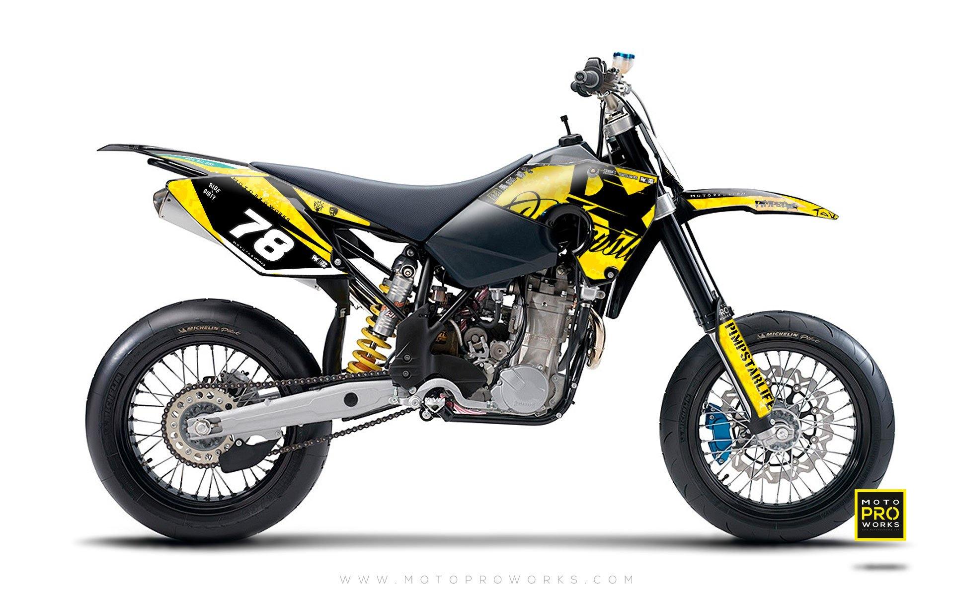 Husaberg GRAPHIC KIT - "MARPAT" (yellow) - MotoProWorks | Decals and Bike Graphic kit