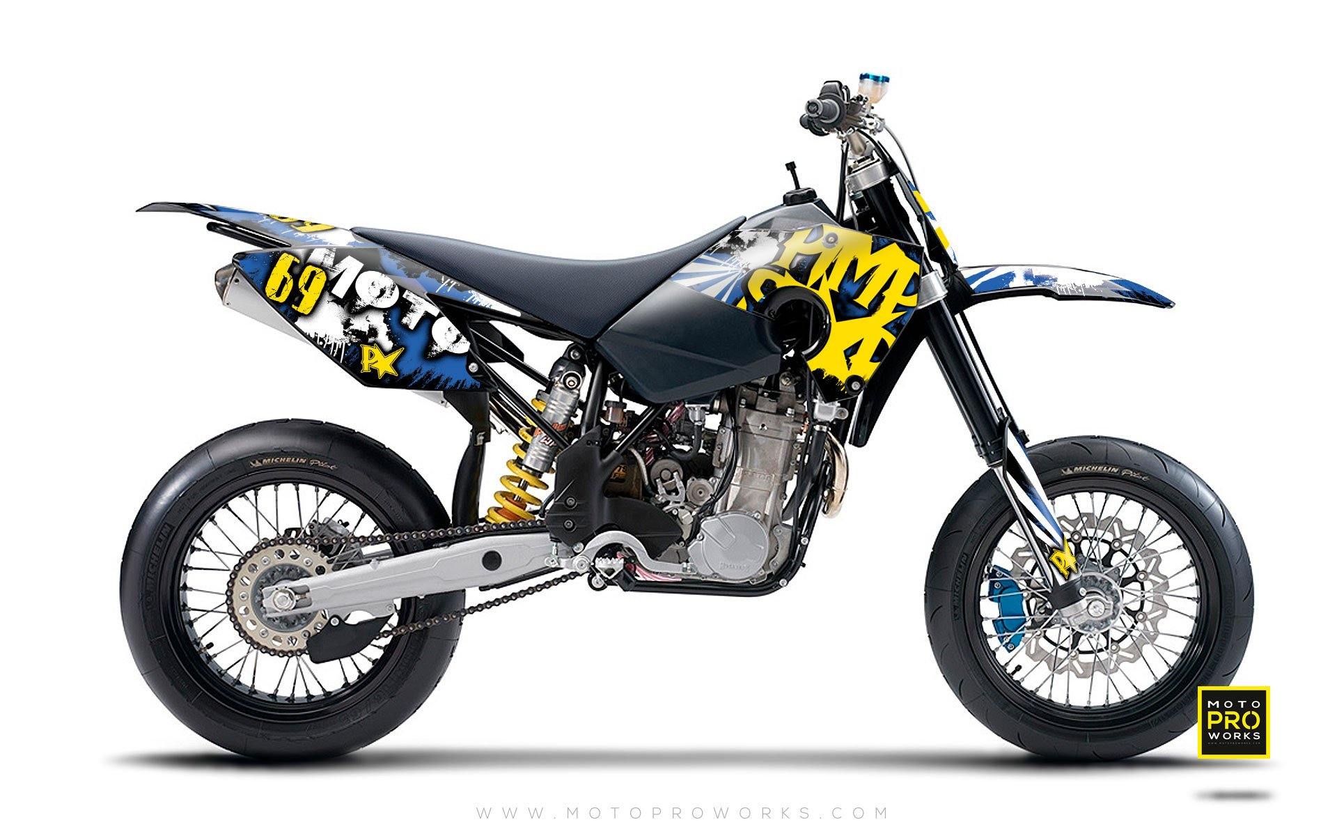 Husaberg GRAPHIC KIT - "RISING SUNNY" (blue) - MotoProWorks | Decals and Bike Graphic kit