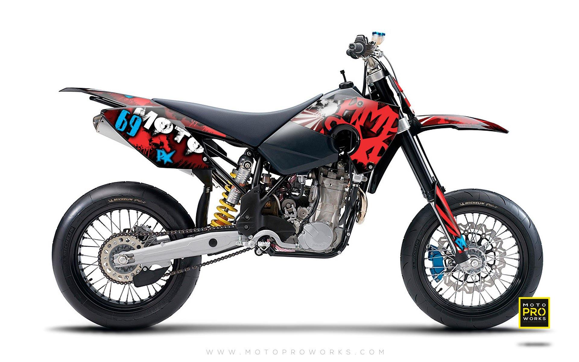 Husaberg GRAPHIC KIT - "RISING SUNNY" (red) - MotoProWorks | Decals and Bike Graphic kit