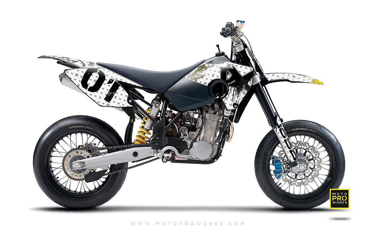 Husaberg GRAPHIC KIT - &quot;STEALTHER&quot; (white) - MotoProWorks | Decals and Bike Graphic kit