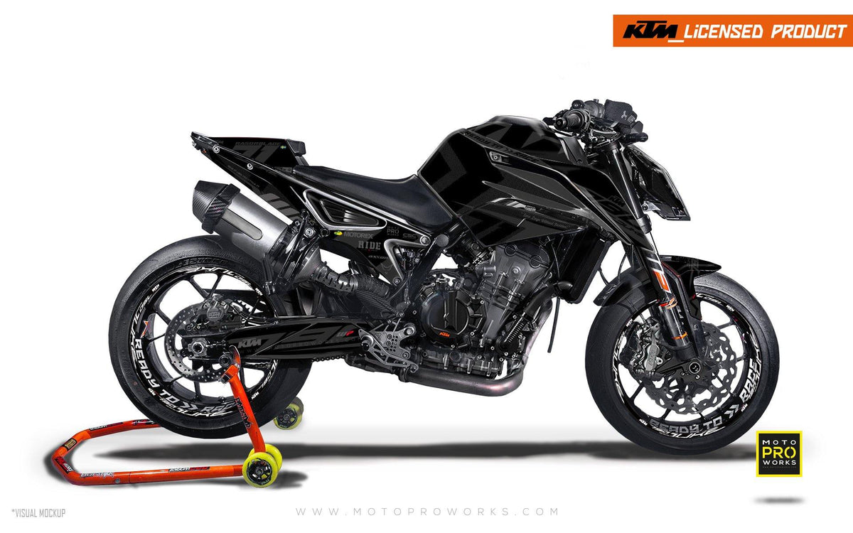 KTM 790 Duke GRAPHIC KIT - &quot;Rasorblade&quot; (Stealth) - MotoProWorks | Decals and Bike Graphic kit