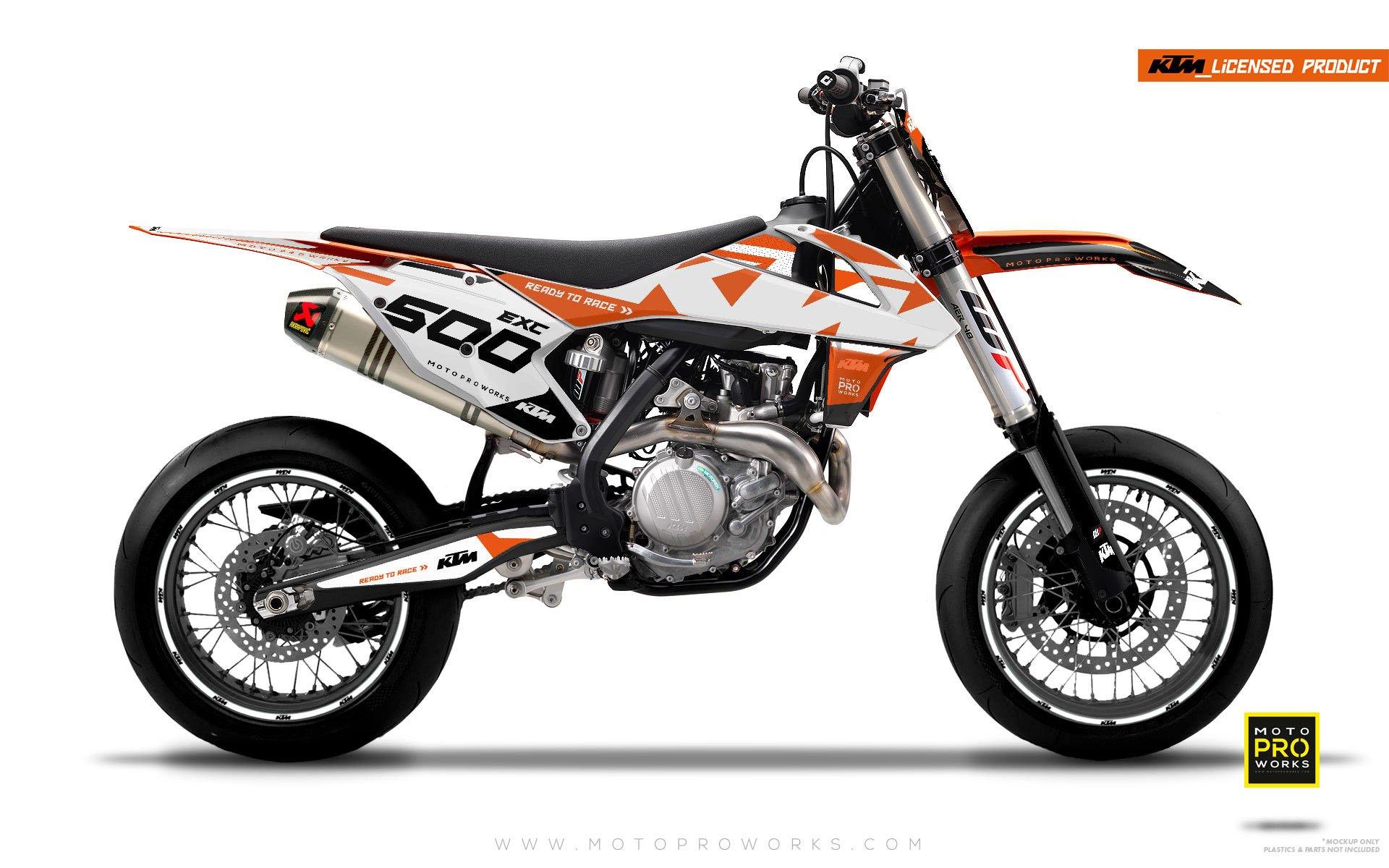 KTM GRAPHIC KIT - "READYONE" (orange/white) - MotoProWorks | Decals and Bike Graphic kit