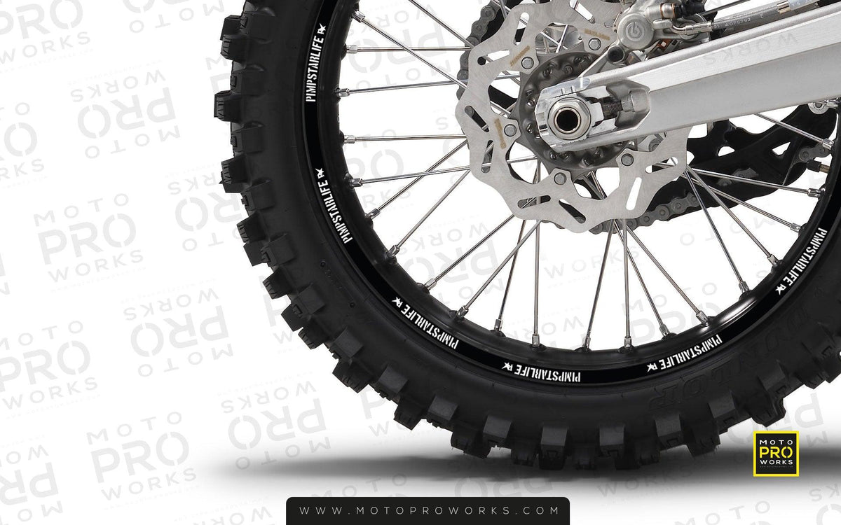 Rim Stripes - &quot;SOLID&quot; Pimpstar (black) - MotoProWorks | Decals and Bike Graphic kit
