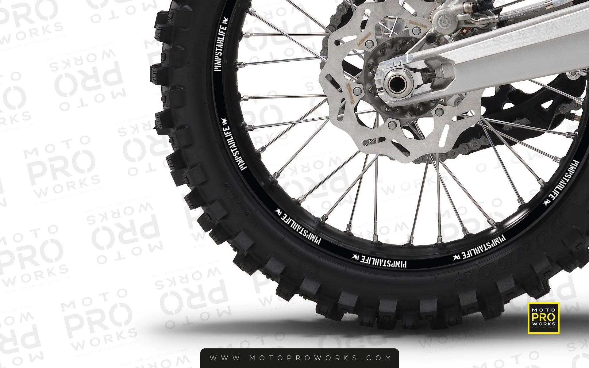 Rim Stripes - "SOLID" Pimpstar (black) - MotoProWorks | Decals and Bike Graphic kit