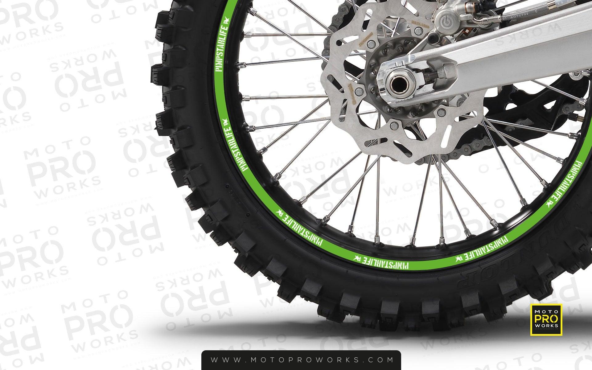 Rim Stripes - "SOLID" Pimpstar (green) - MotoProWorks | Decals and Bike Graphic kit