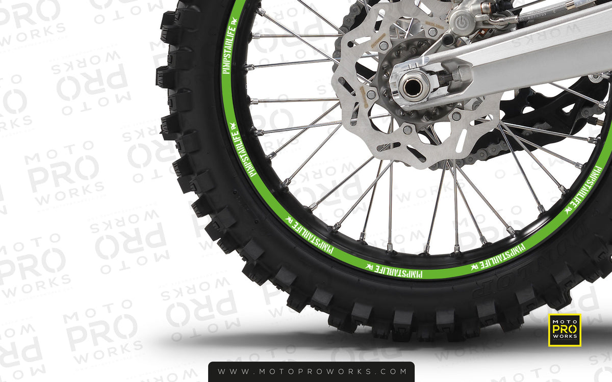 Rim Stripes - &quot;SOLID&quot; Pimpstar (green) - MotoProWorks | Decals and Bike Graphic kit