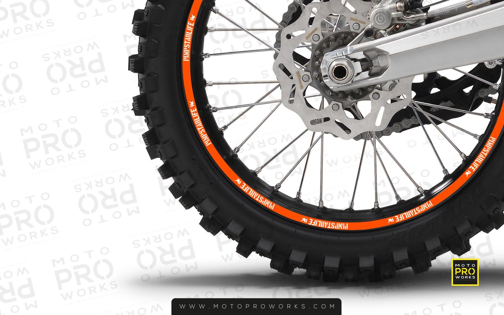Rim Stripes - "SOLID" Pimpstar (orange) - MotoProWorks | Decals and Bike Graphic kit