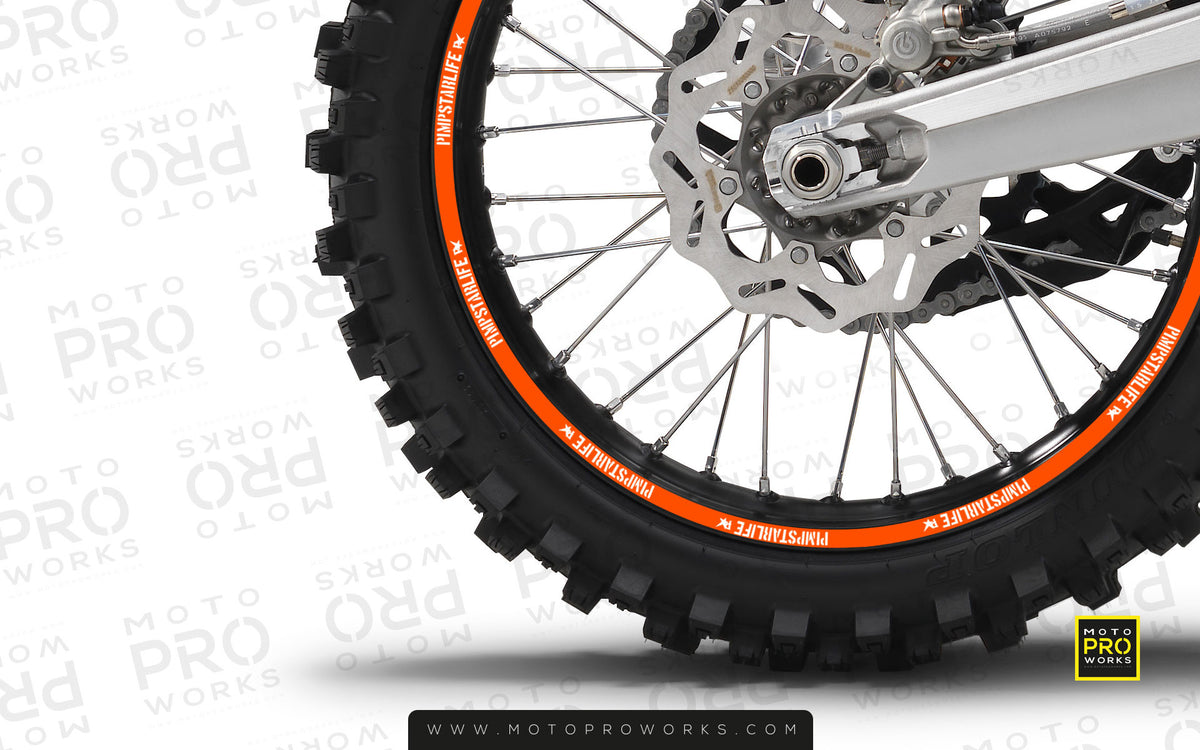 Rim Stripes - &quot;SOLID&quot; Pimpstar (orange) - MotoProWorks | Decals and Bike Graphic kit