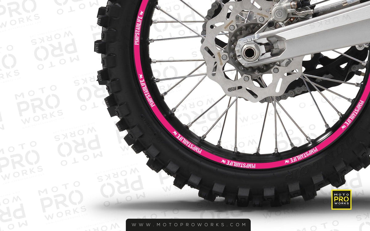 Rim Stripes - &quot;SOLID&quot; Pimpstar (pink) - MotoProWorks | Decals and Bike Graphic kit