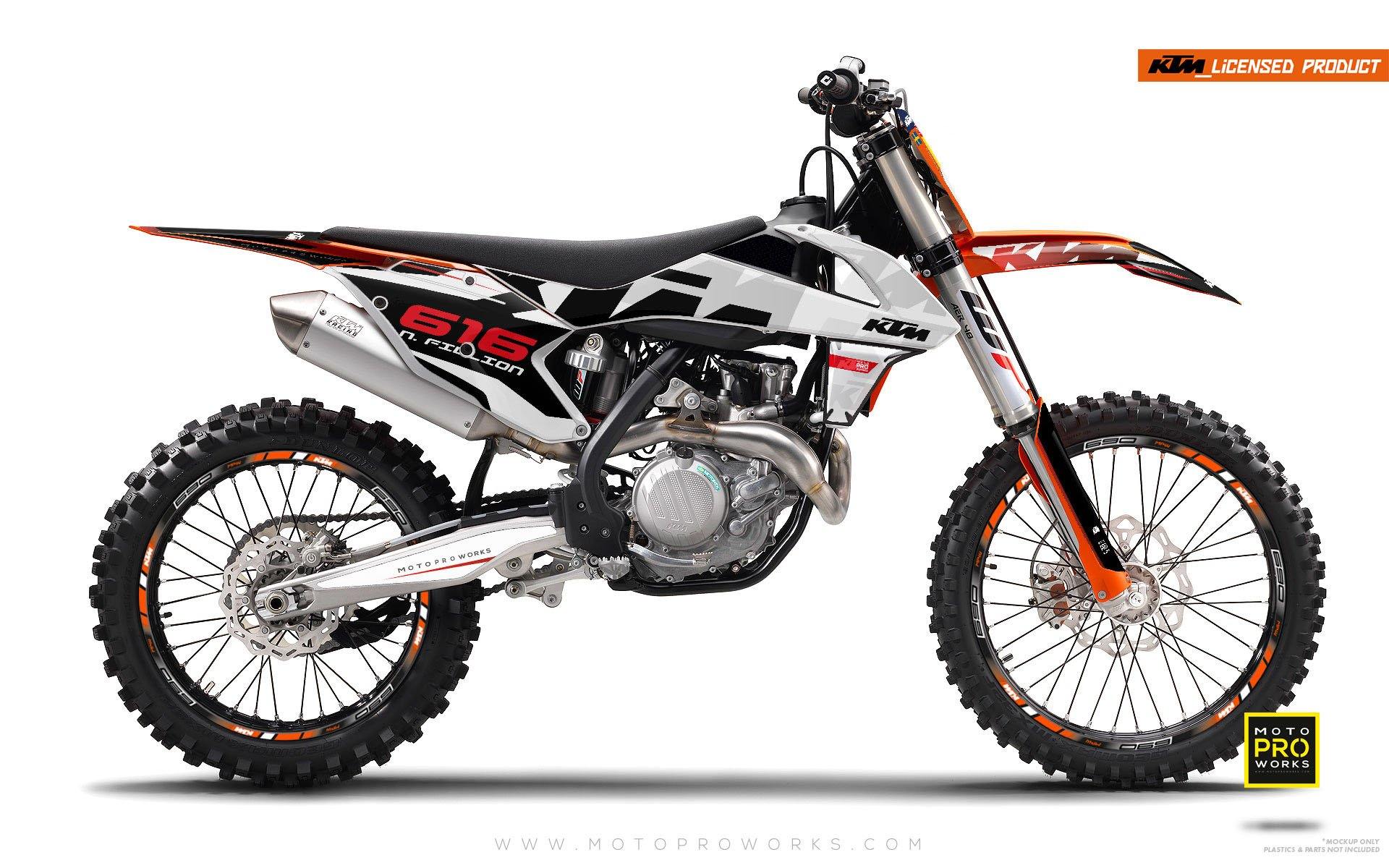 KTM GRAPHIC KIT - "ROC" (white) - MotoProWorks | Decals and Bike Graphic kit