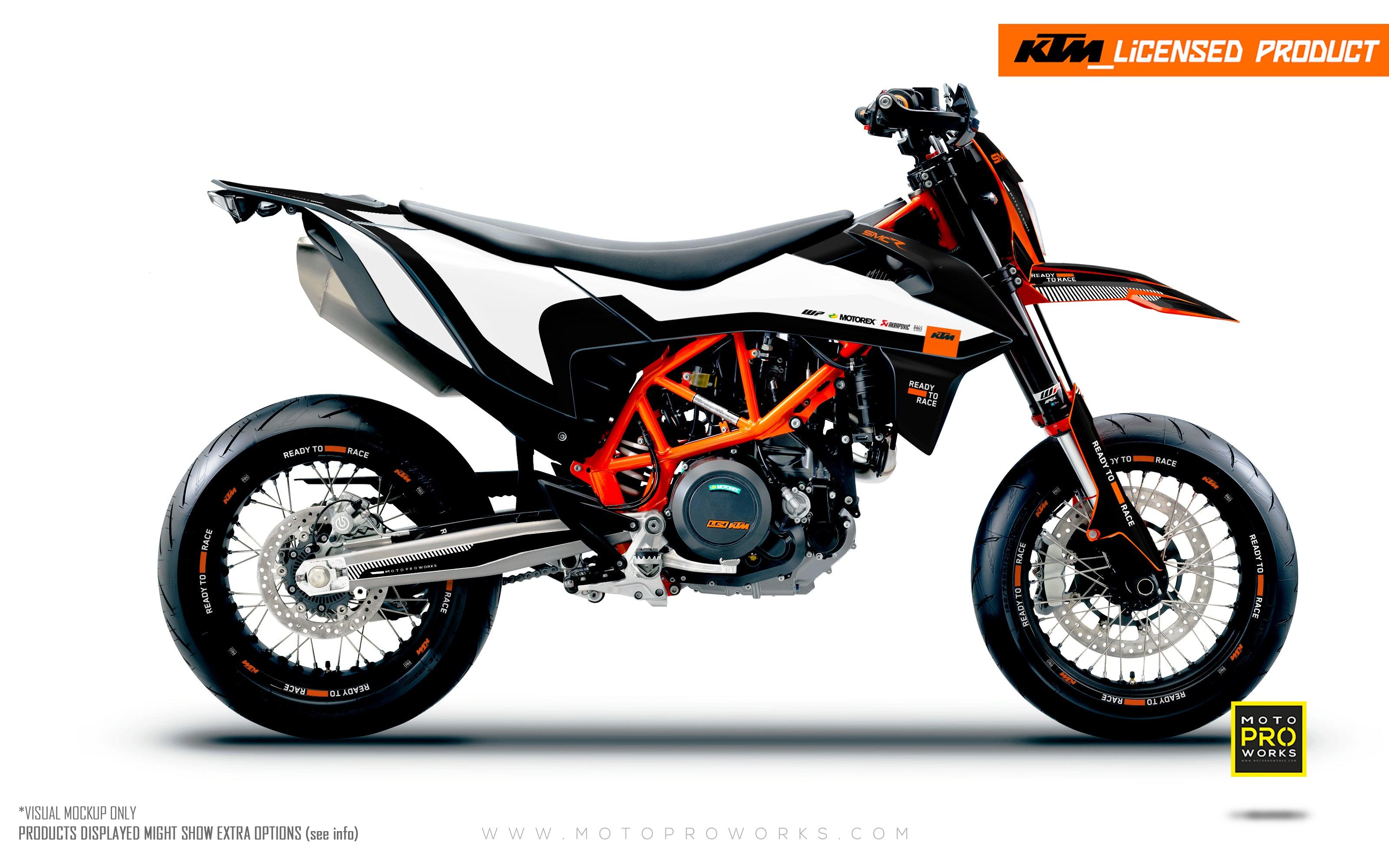 KTM GRAPHICS - 690 SMC-R "Sprint" (Black/White) - MotoProWorks