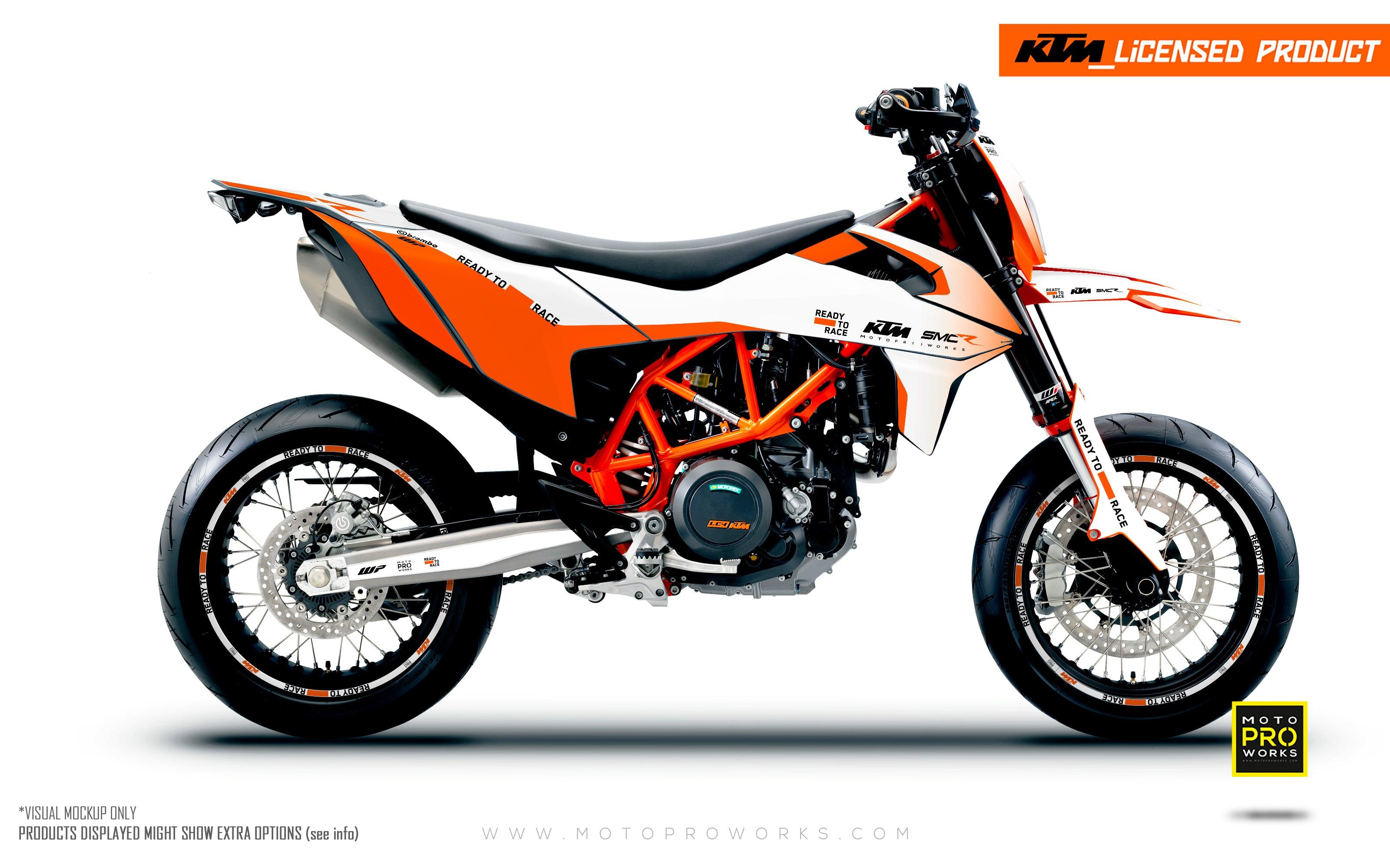 KTM GRAPHICS - 690 SMC-R "Fade" (White) - MotoProWorks