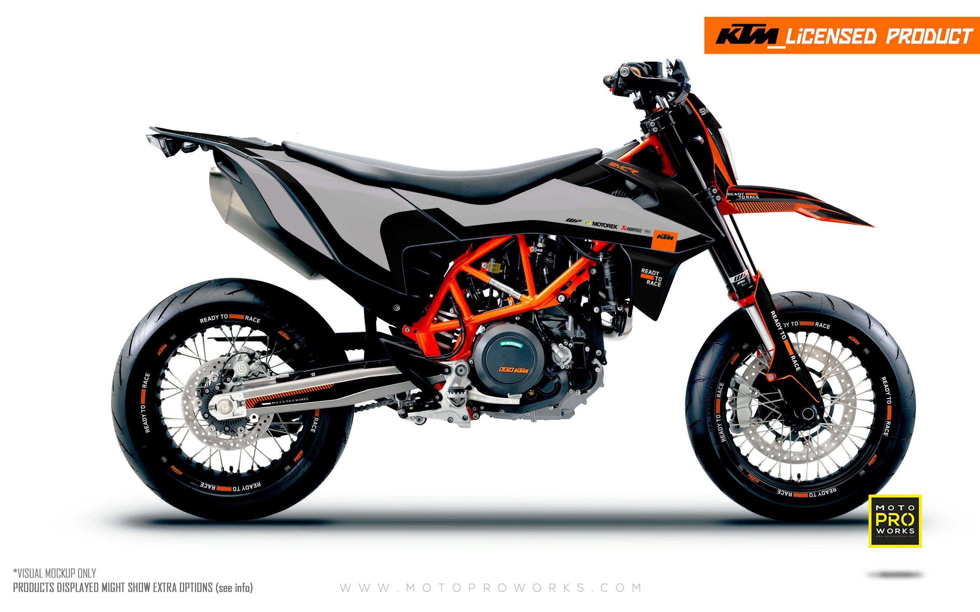 KTM GRAPHICS - 690 SMC-R "Sprint" (Grey/Orange) - MotoProWorks
