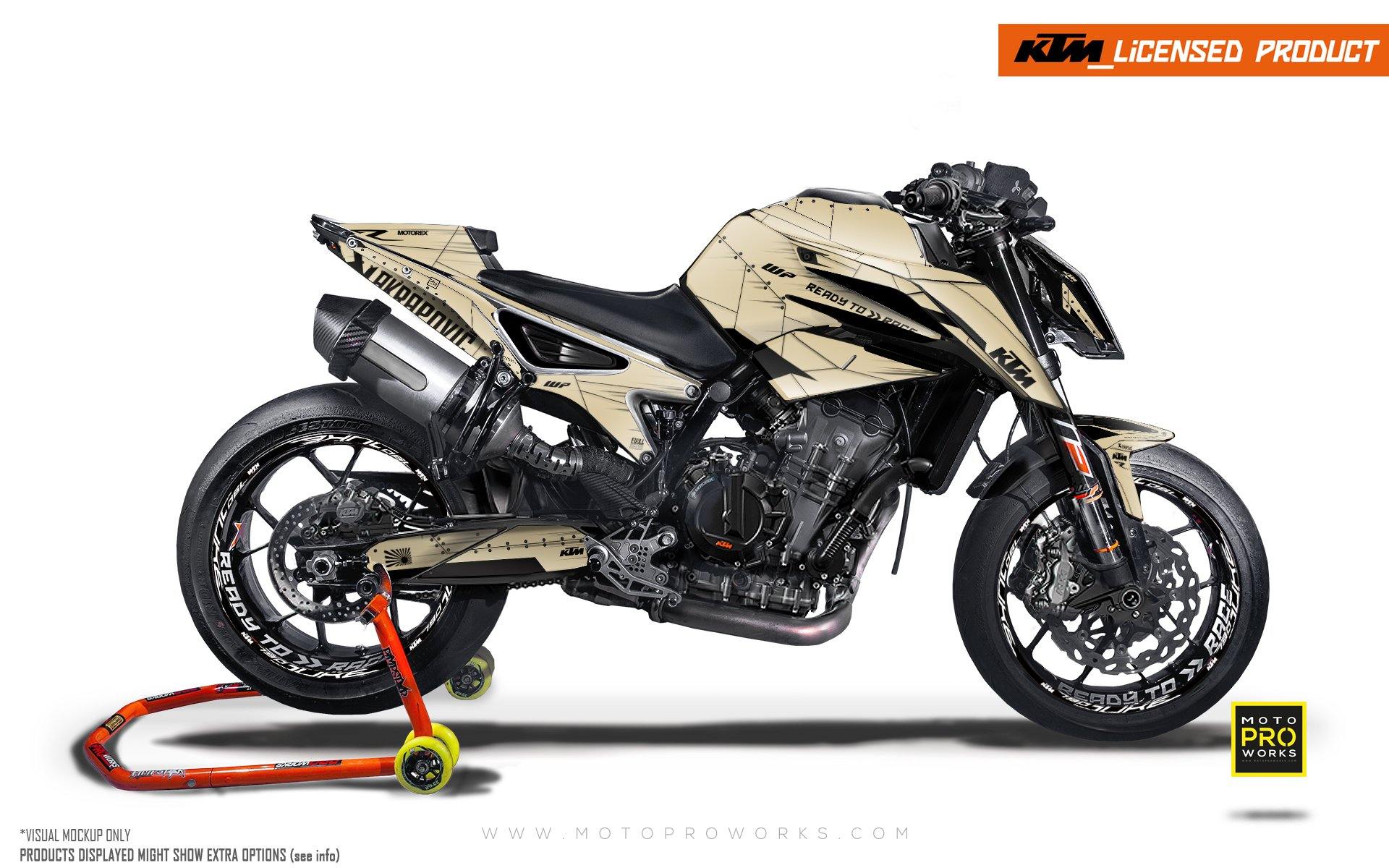 KTM 790/890 R Duke GRAPHIC KIT - "Liberty" (Sand) - MotoProWorks | Decals and Bike Graphic kit