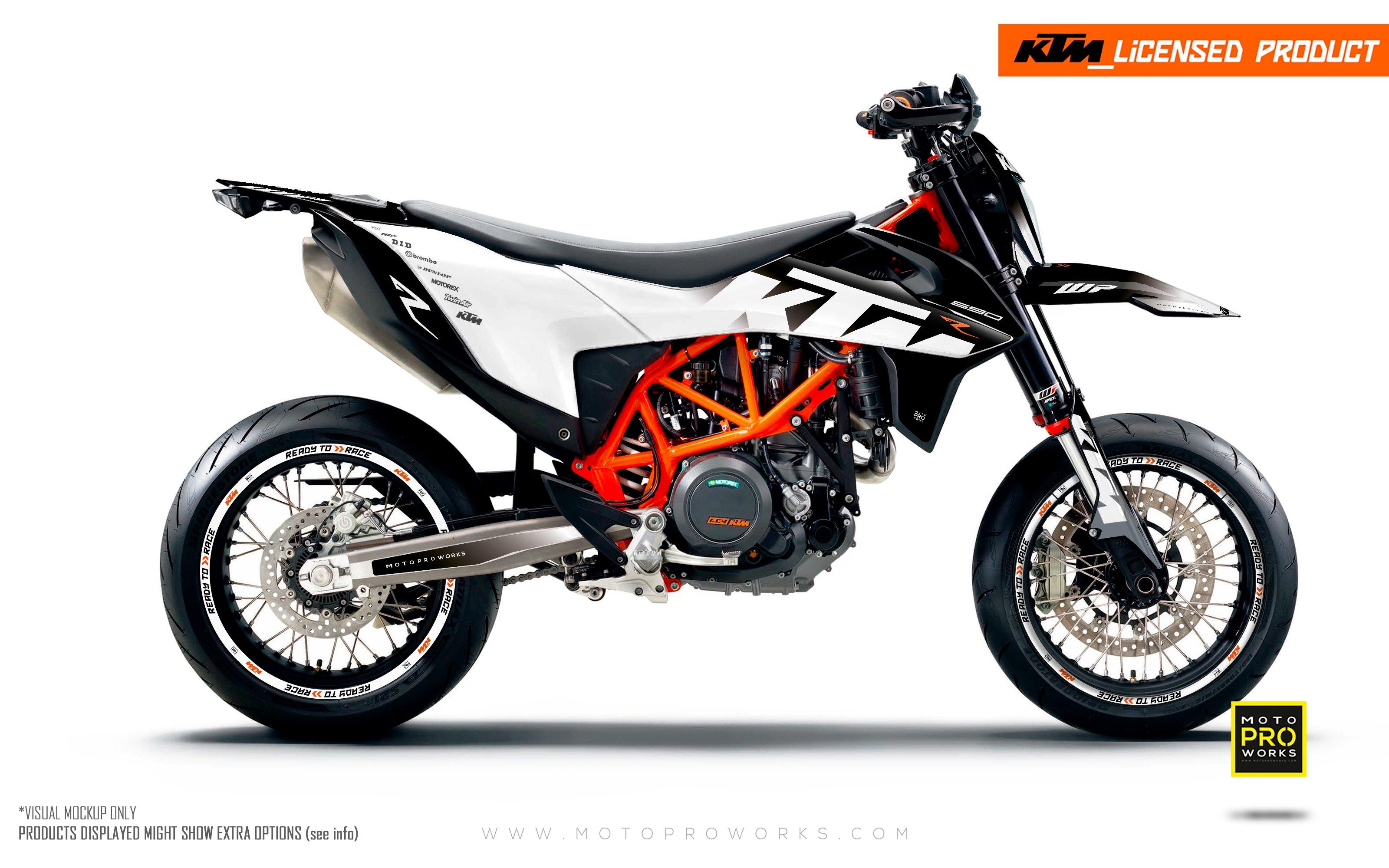 KTM GRAPHIC KIT - "Ghost" (White) - MotoProWorks | Decals and Bike Graphic kit
