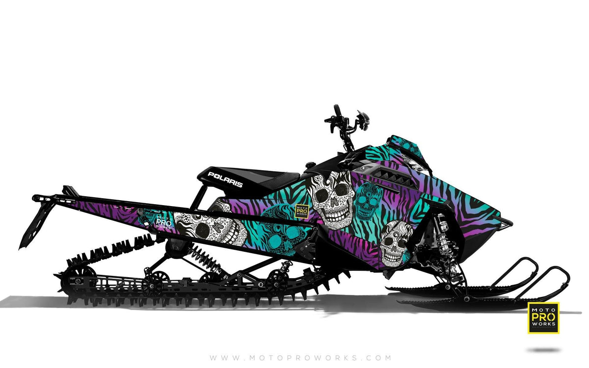 Polaris Graphics - &quot;Fiesta&quot; (purple solid) - MotoProWorks | Decals and Bike Graphic kit