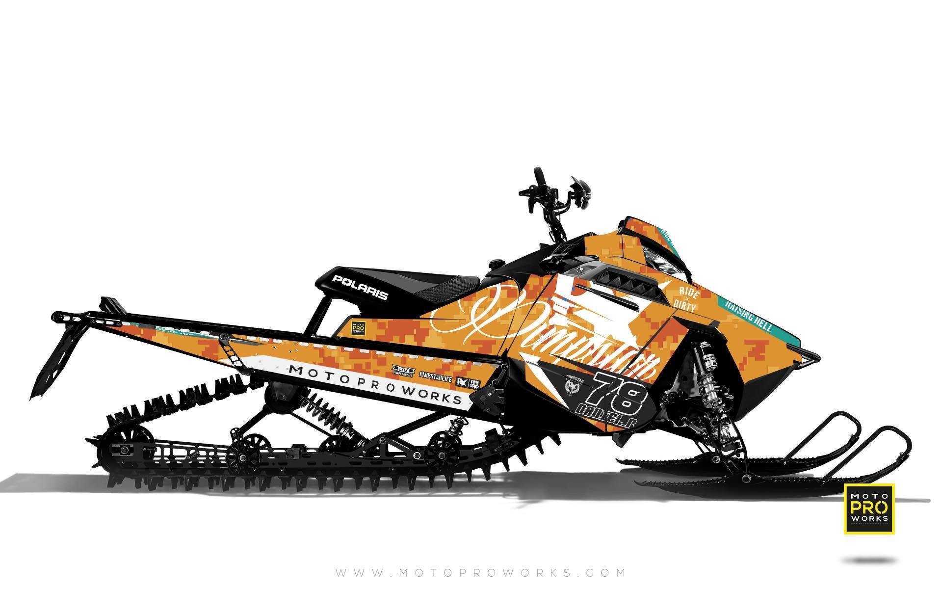 Polaris Graphics - "Marpat" (orange) - MotoProWorks | Decals and Bike Graphic kit