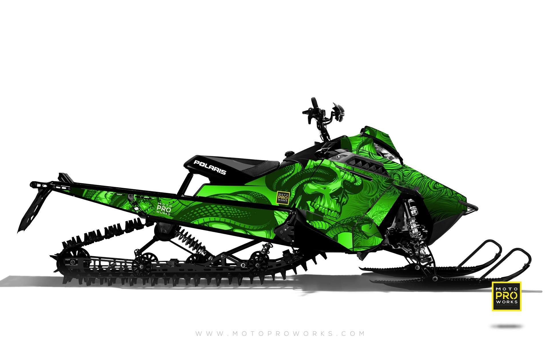 Polaris Graphics - "Ssskully" (green) - MotoProWorks | Decals and Bike Graphic kit