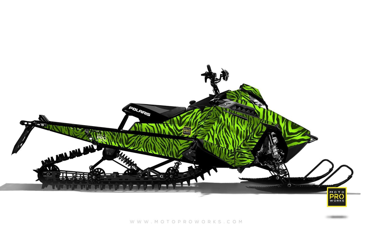 Polaris Graphics - &quot;Stripey&quot; (green) - MotoProWorks | Decals and Bike Graphic kit