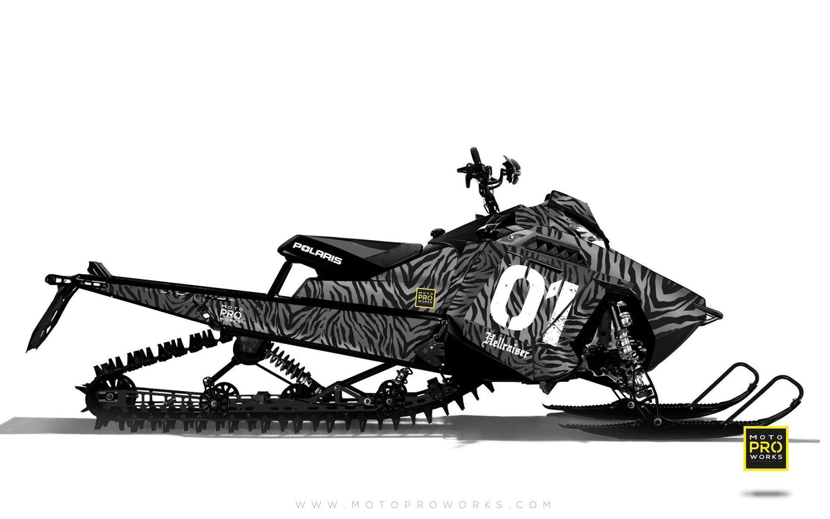 Polaris Graphics - &quot;Stripey&quot; (grey) - MotoProWorks | Decals and Bike Graphic kit