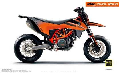 KTM GRAPHIC KIT - "RADIUS" (grey/orange) - MotoProWorks | Decals and Bike Graphic kit
