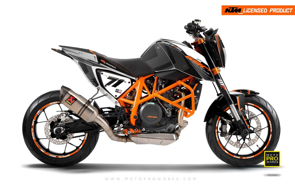 KTM 690 Duke GRAPHICS - &quot;Rasorblade&quot; (Orange/Black)
