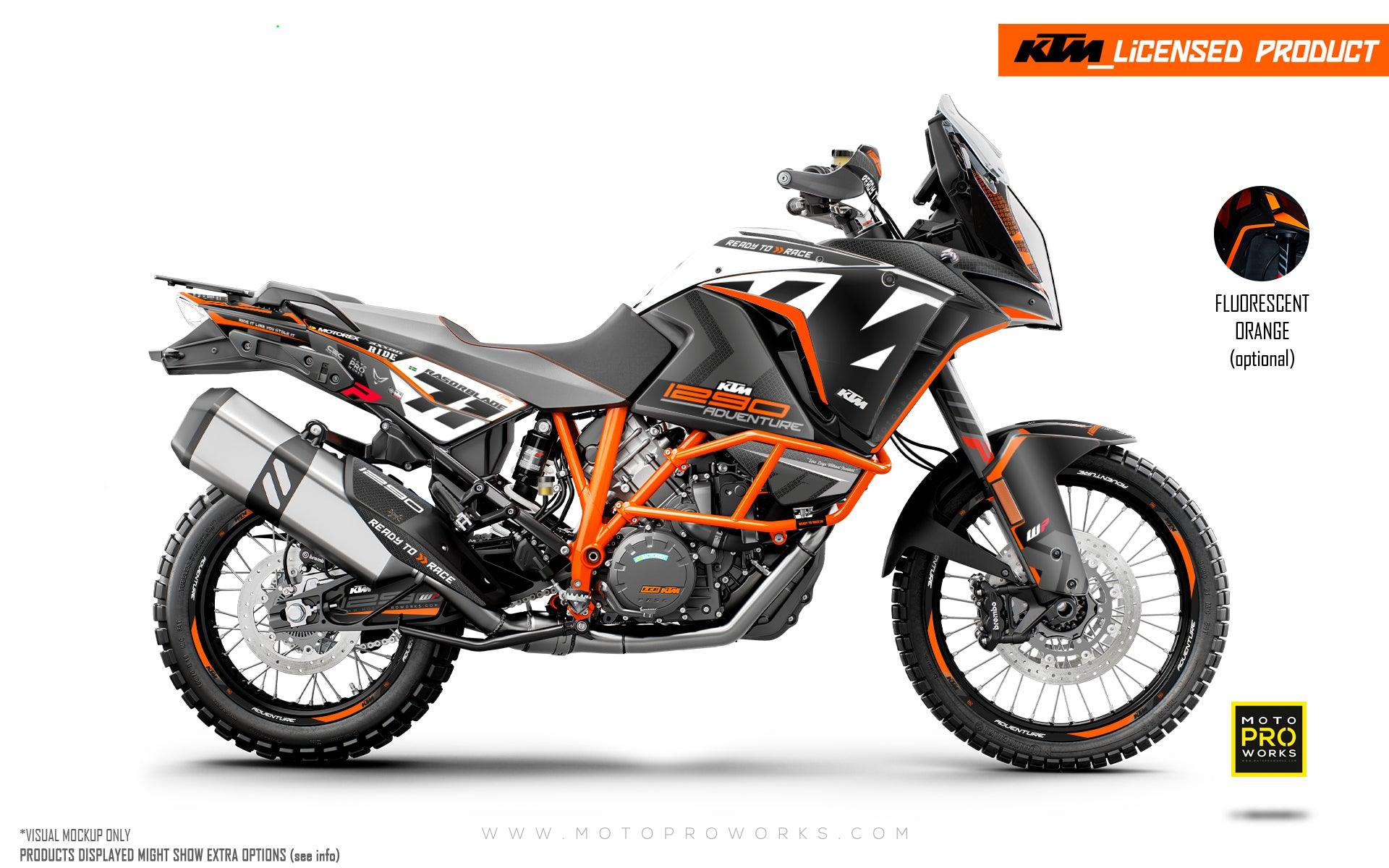 KTM 1290 Super Adventure GRAPHICS - &quot;Rasorblade&quot; (Black/Orange)