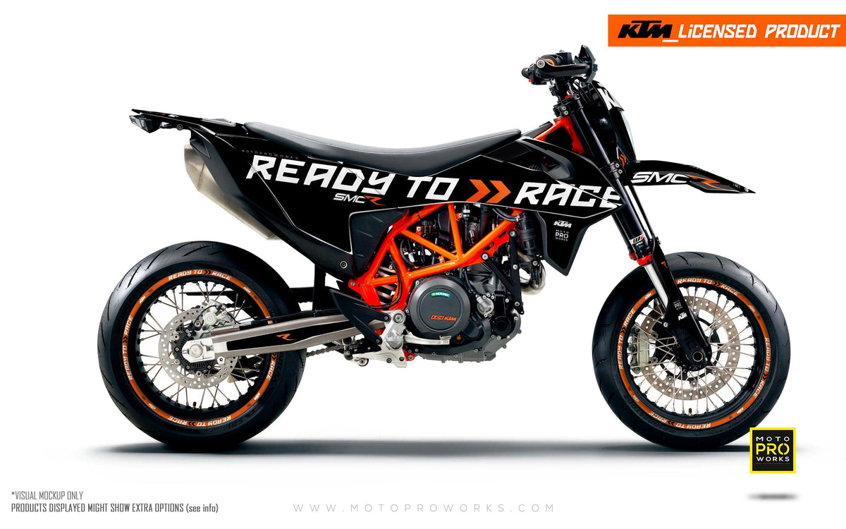 KTM GRAPHIC KIT - 690 SMC-R &quot;Ready2Race&quot; (Black) - MotoProWorks | Decals and Bike Graphic kit