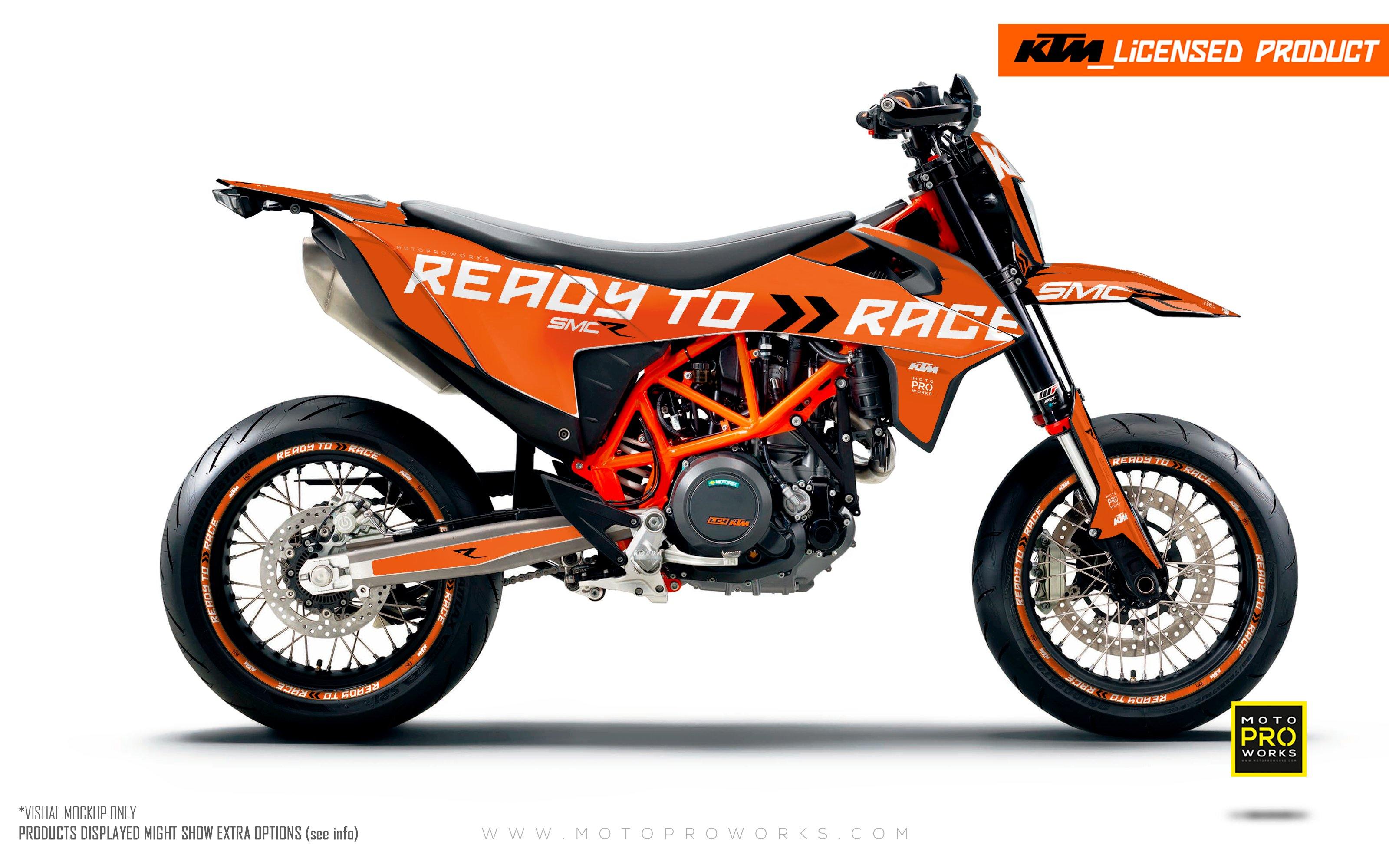 KTM GRAPHIC KIT - 690 SMC-R "Ready2Race" (Orange) - MotoProWorks | Decals and Bike Graphic kit