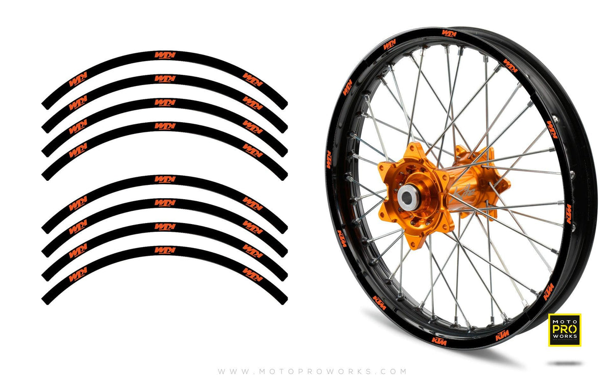 Rim Stripes - &quot;SOLID&quot; KTM (black) - MotoProWorks | Decals and Bike Graphic kit
