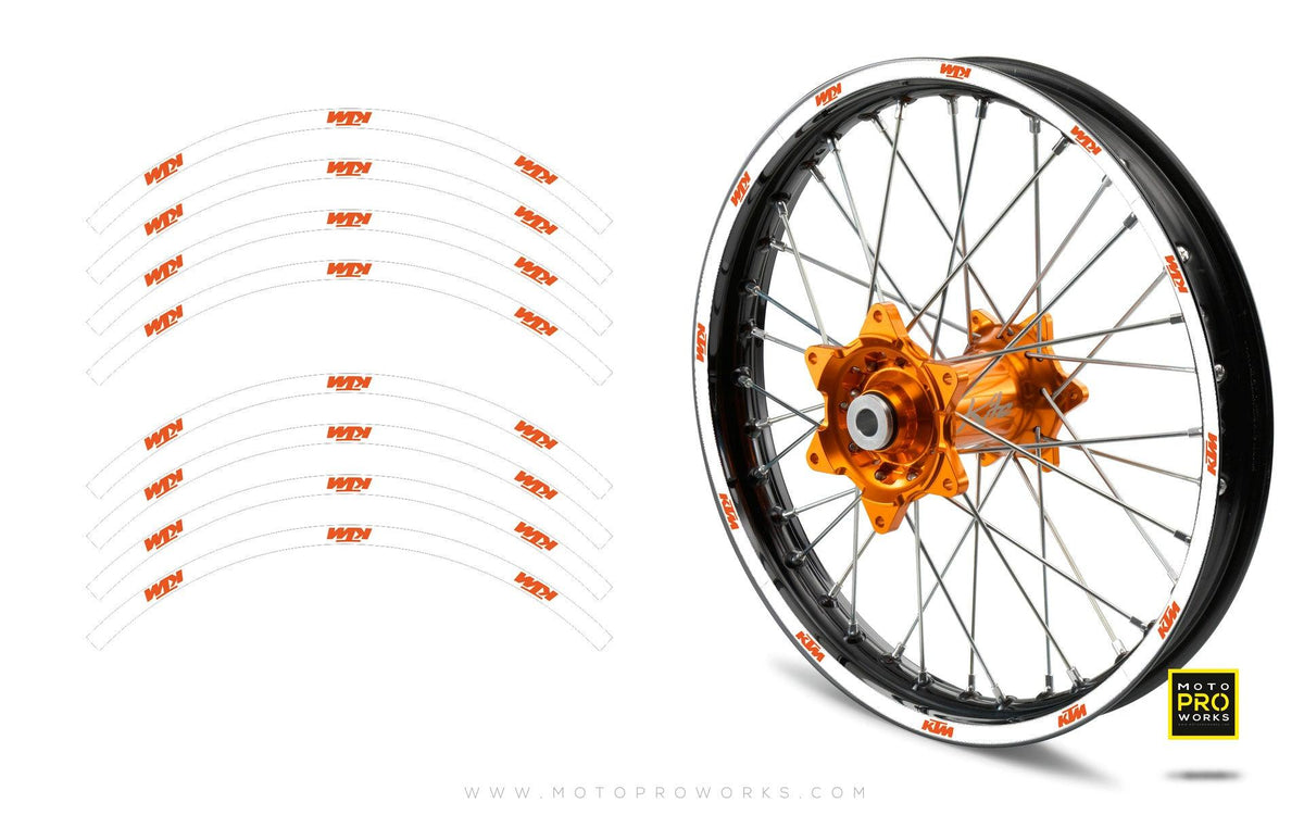 Rim Stripes - &quot;SOLID&quot; KTM (white) - MotoProWorks | Decals and Bike Graphic kit