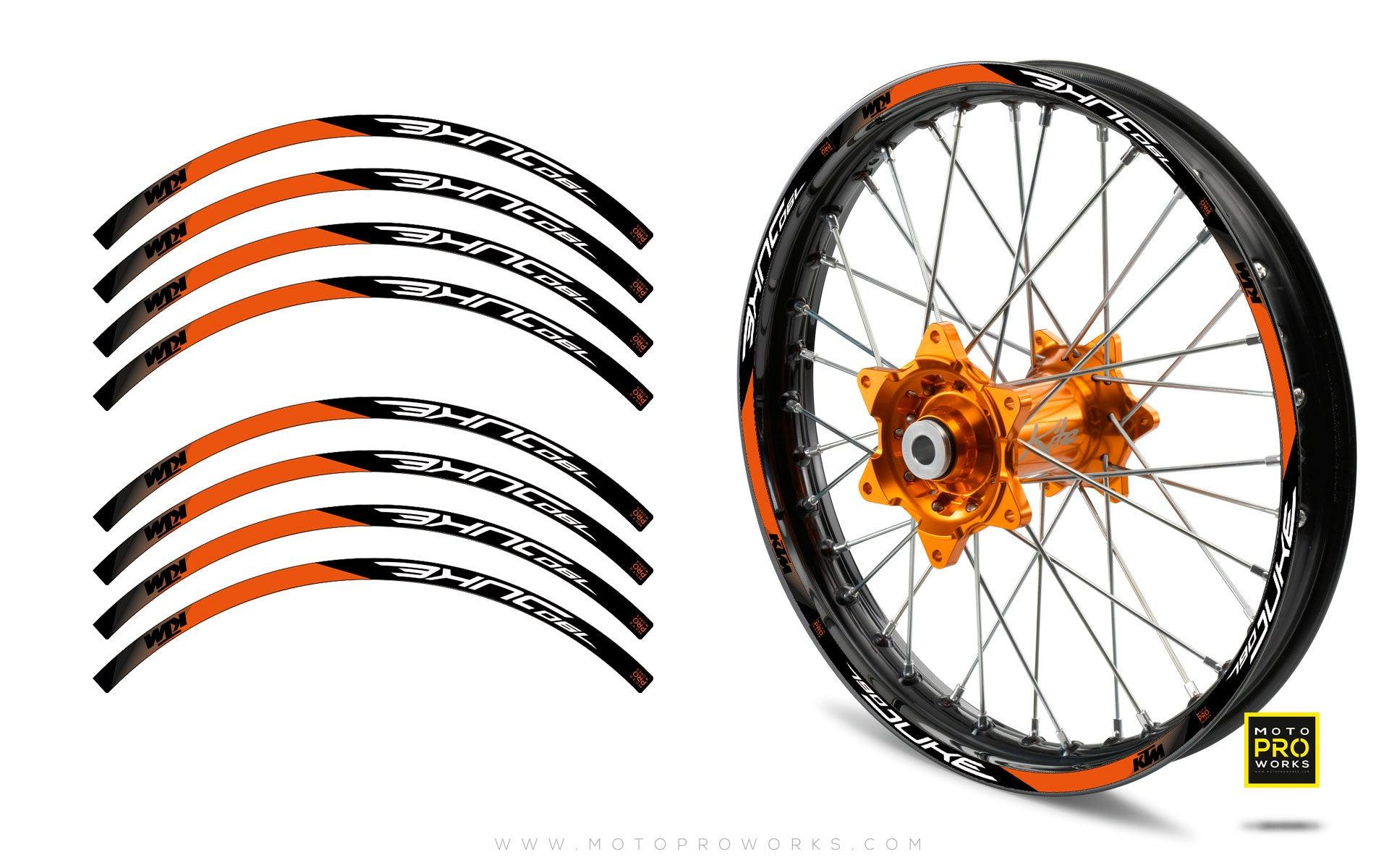 Rim Stripes - "SUPER DUKE" KTM (orange) - MotoProWorks | Decals and Bike Graphic kit