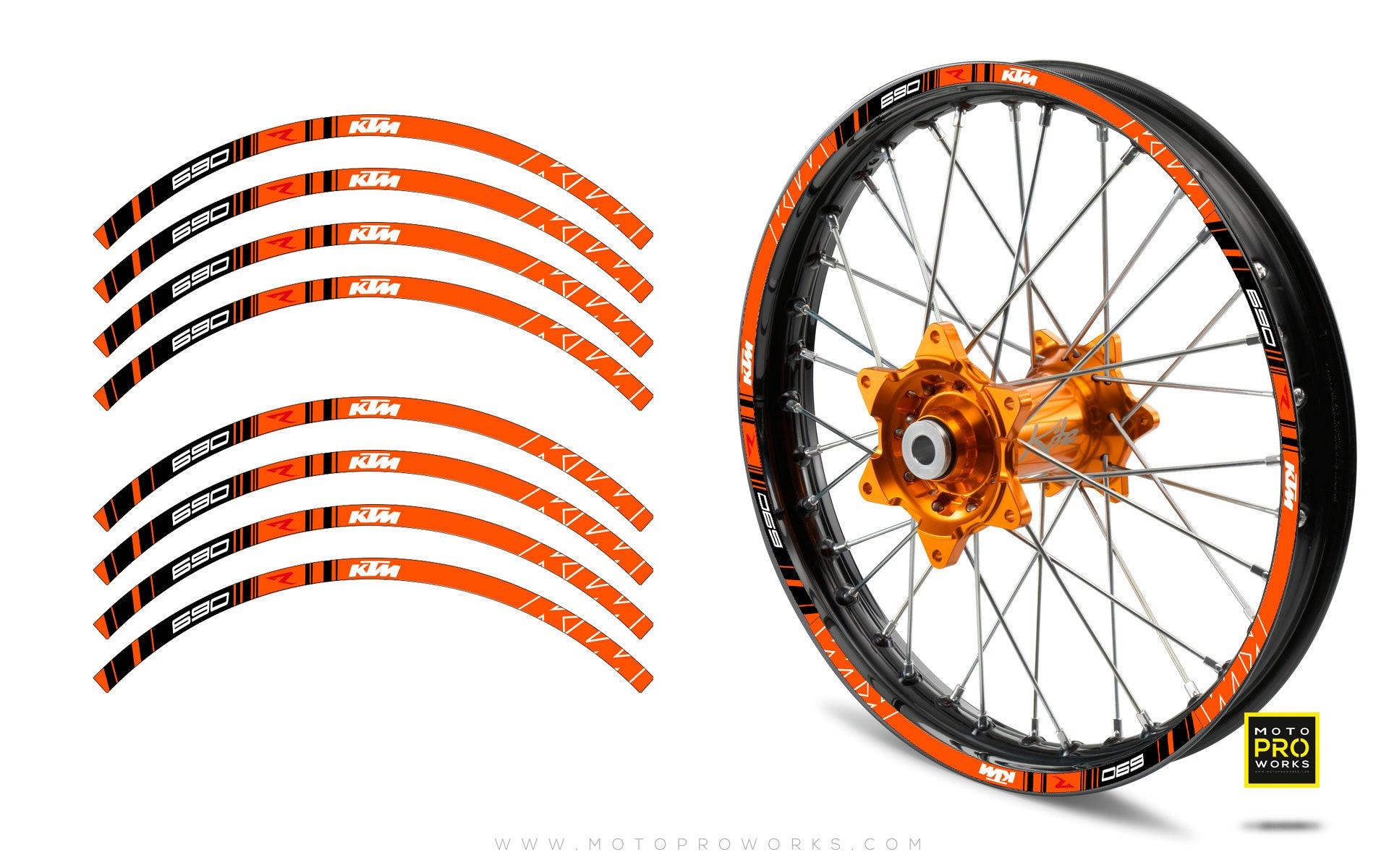 Rim Stripes - "TRACK" KTM (orange) - MotoProWorks | Decals and Bike Graphic kit
