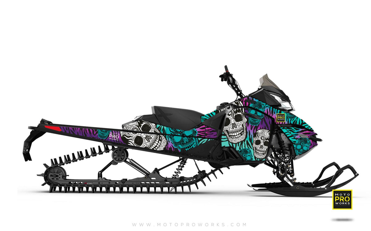 Ski-Doo Graphics - &quot;Fiesta&quot; (purple solid) - MotoProWorks | Decals and Bike Graphic kit