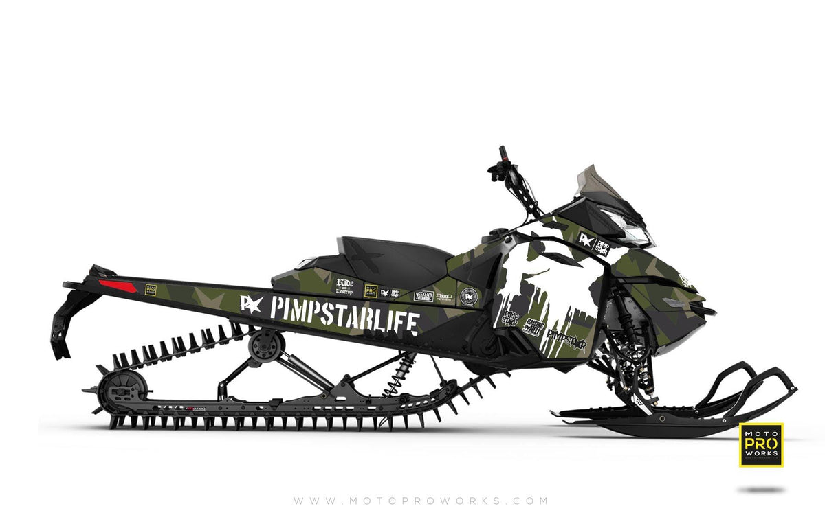 Ski-Doo Graphics - &quot;M90&quot; (green) - MotoProWorks | Decals and Bike Graphic kit